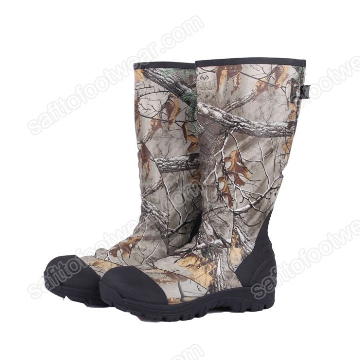 Mens Camo Outdoor Rubber Hunting Boots